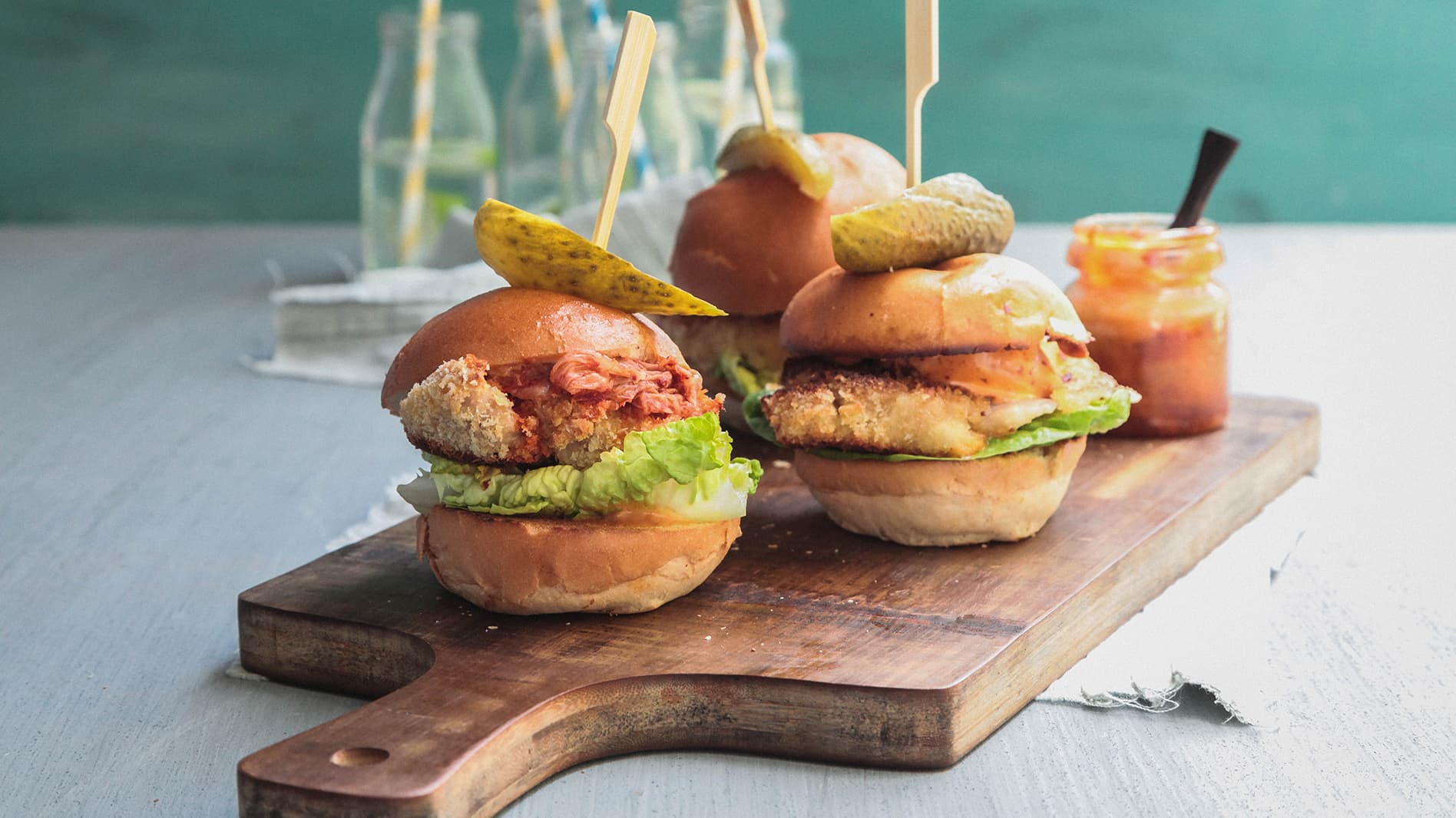 Image of the Korean Fried Chicken Sliders