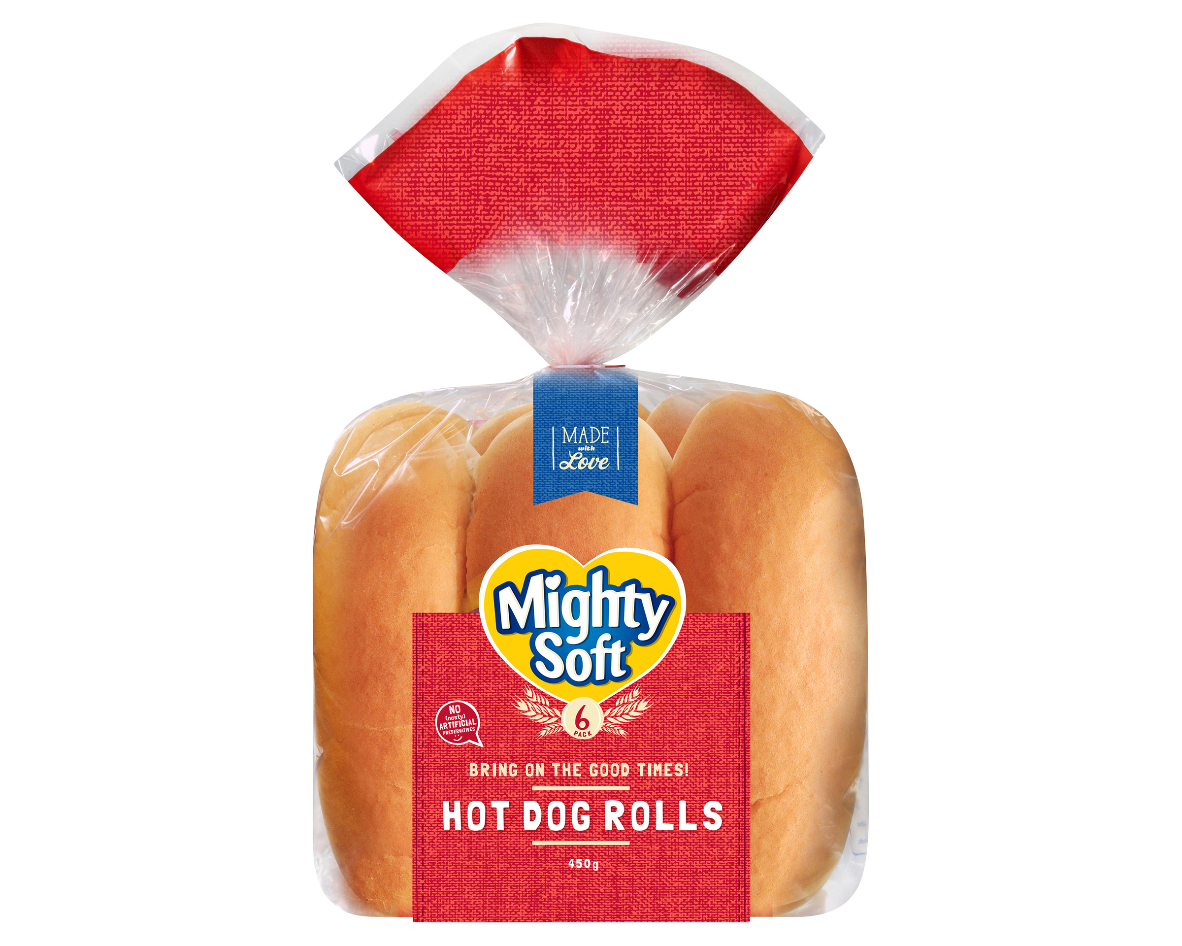 Mighty Soft Roll Hot Dog P6 450 g