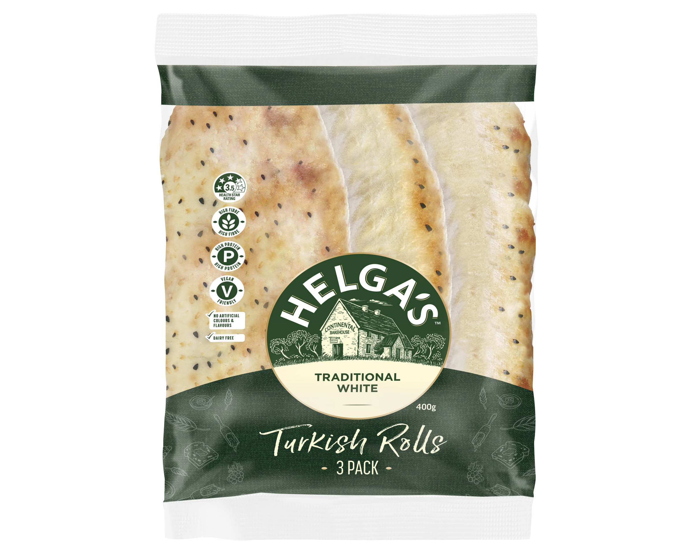 Helgas Roll White Turkish 400 g