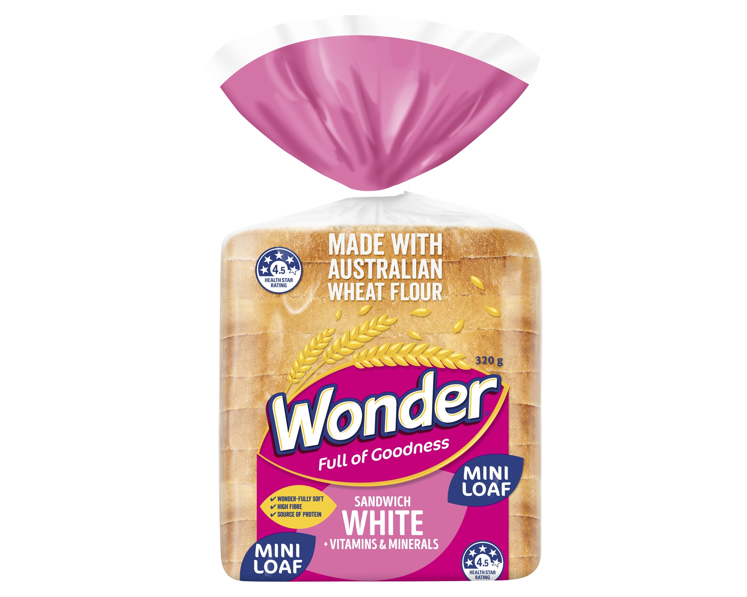 Wonder Sandwich White + Vitamins & Minerals Bread 320g