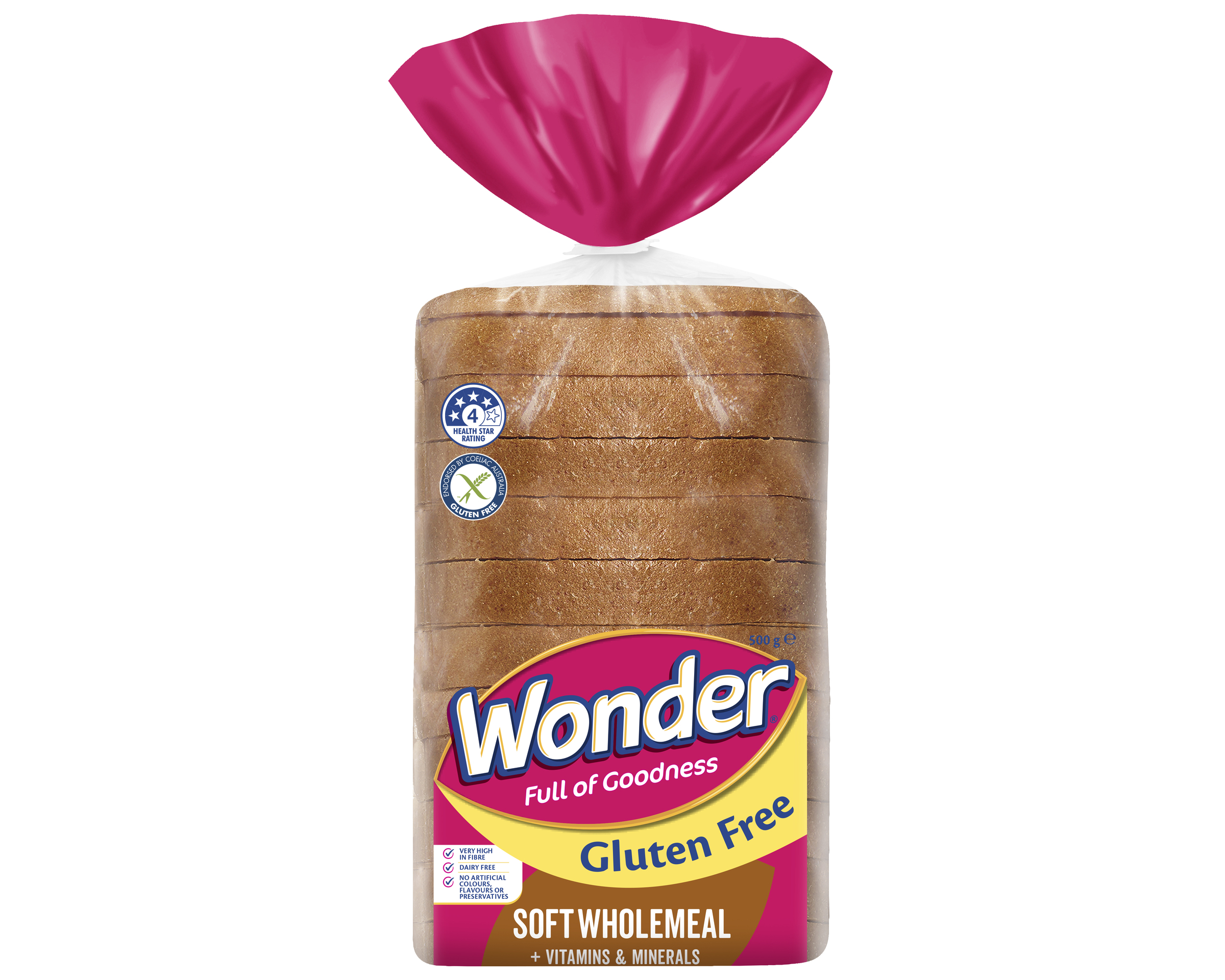 Wonder Gluten Free Bread Wholemeal 500 g
