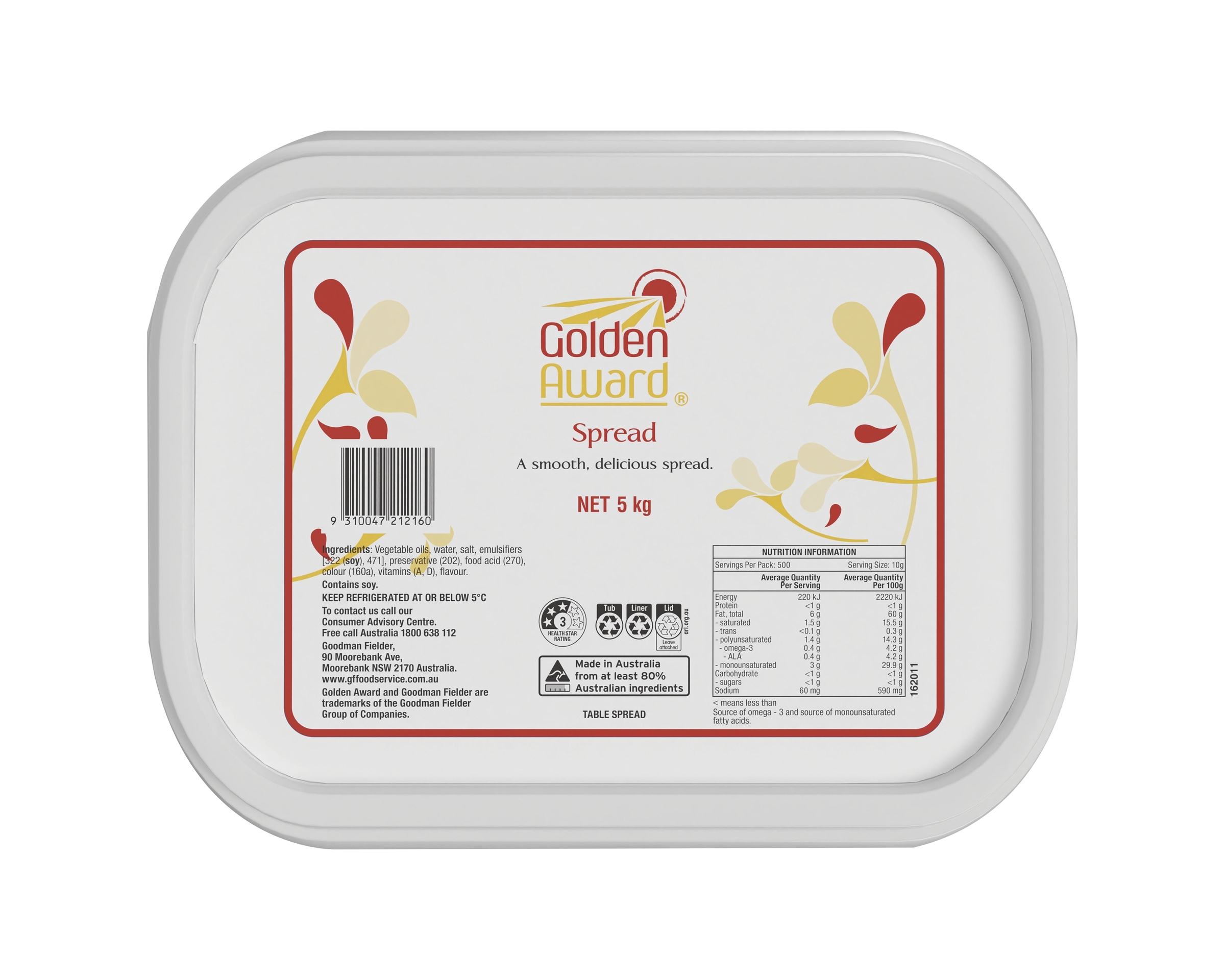 Golden Award Table Spread 5kg