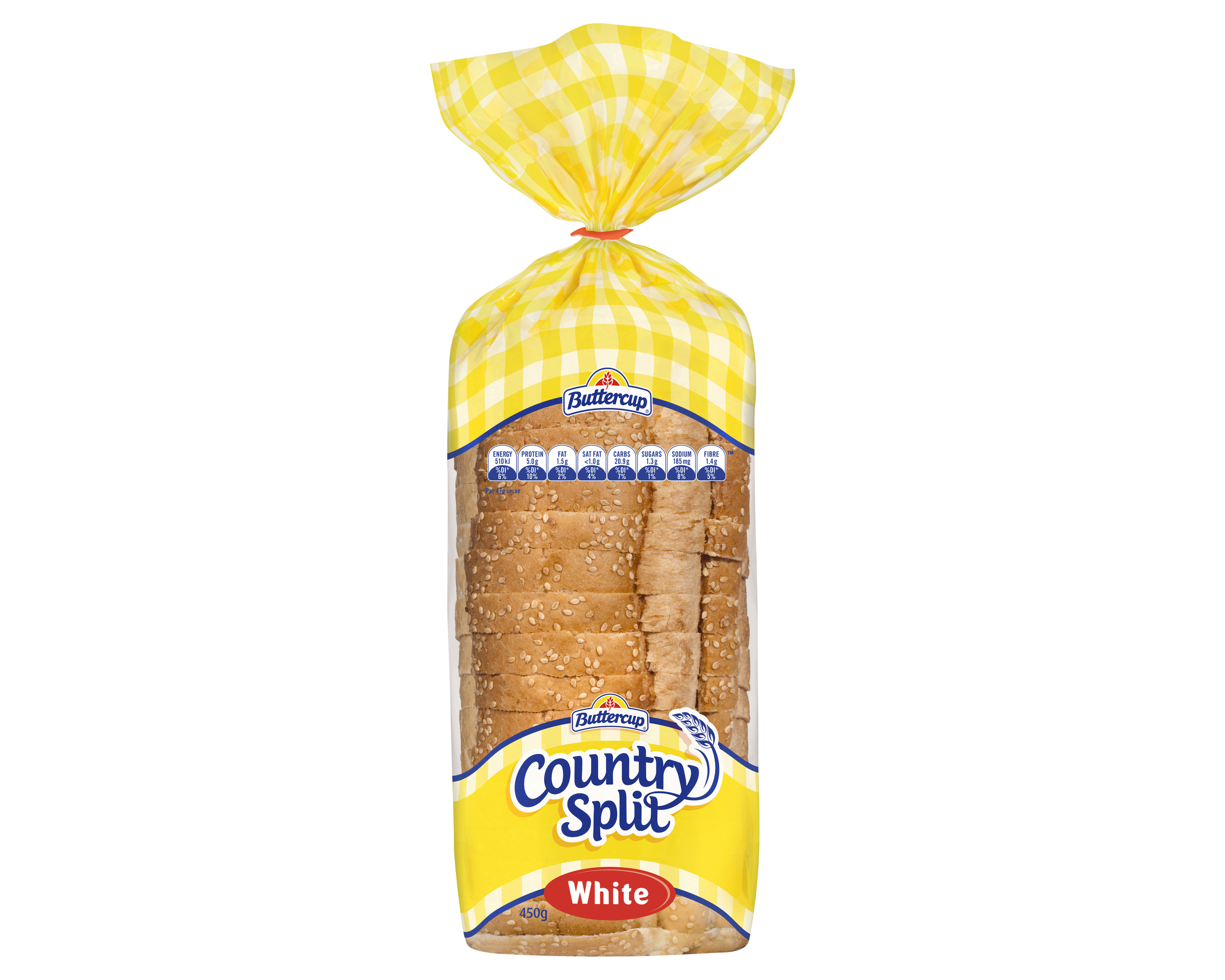 Buttercup Country Split Loaf White 450 g