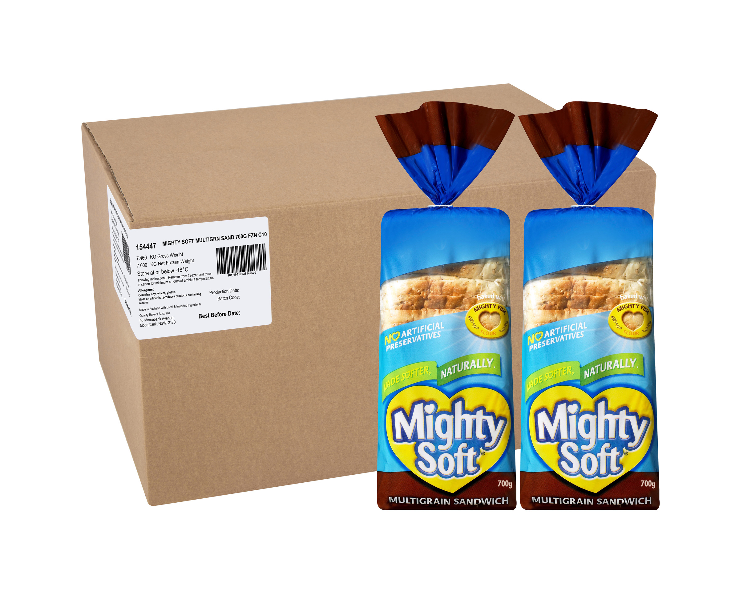 Mighty Soft Multigrain Sandwich Bread 700g